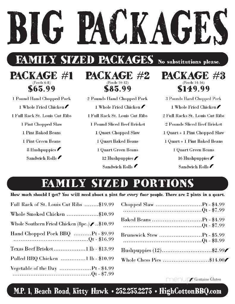 Menu page 1