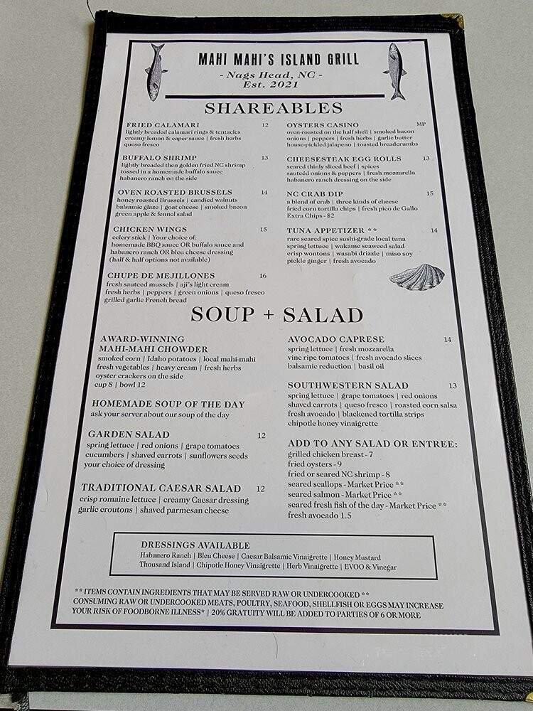 Menu page 1