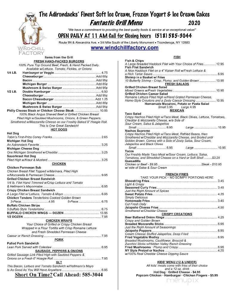 Menu page 1