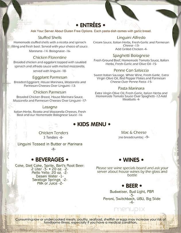 Menu page 1