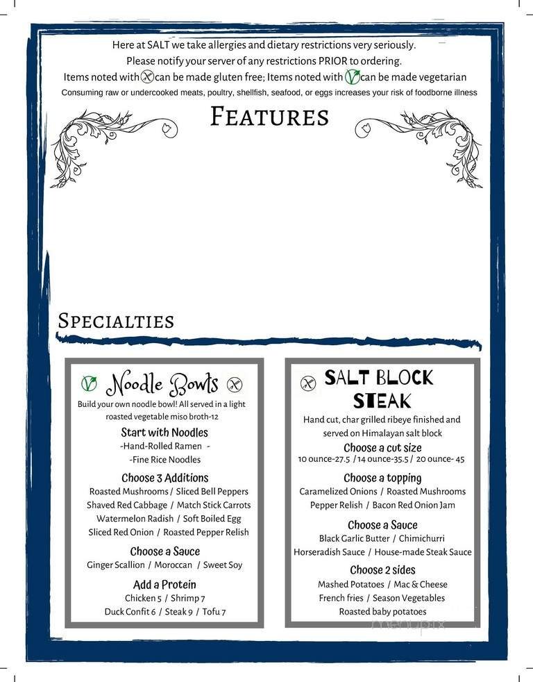 Menu page 1