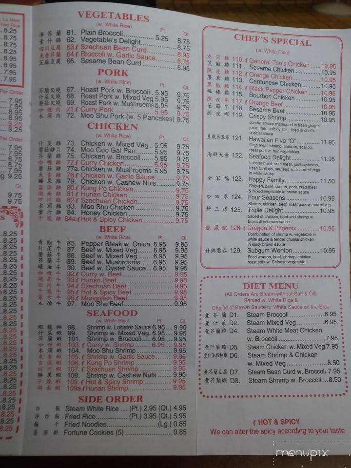 Menu page 1