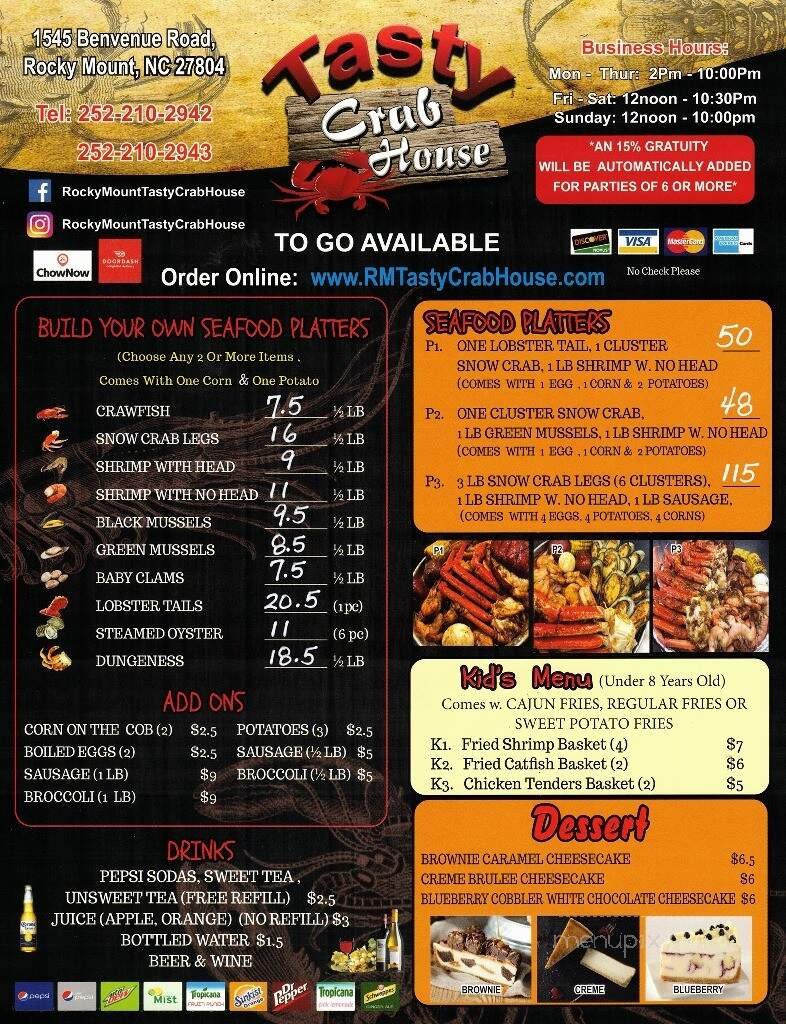 Menu page 1