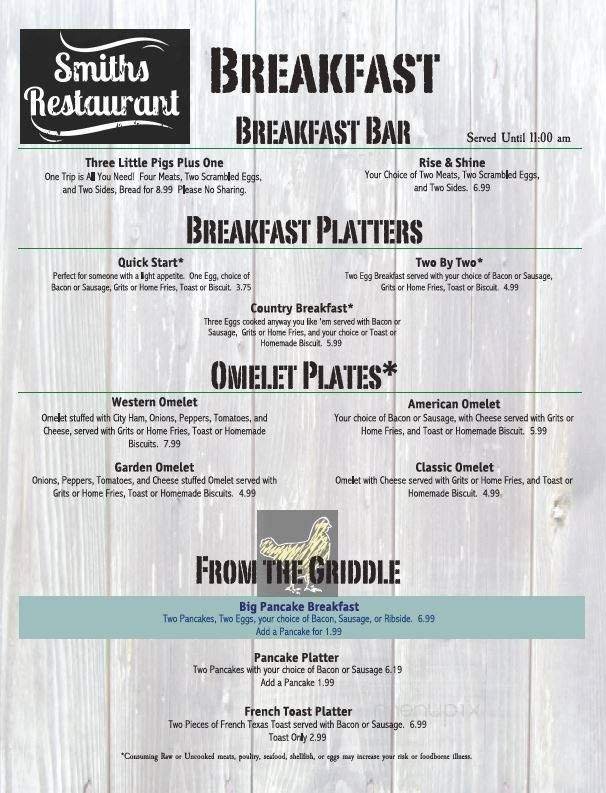 Menu page 1