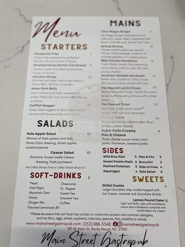Menu page 2
