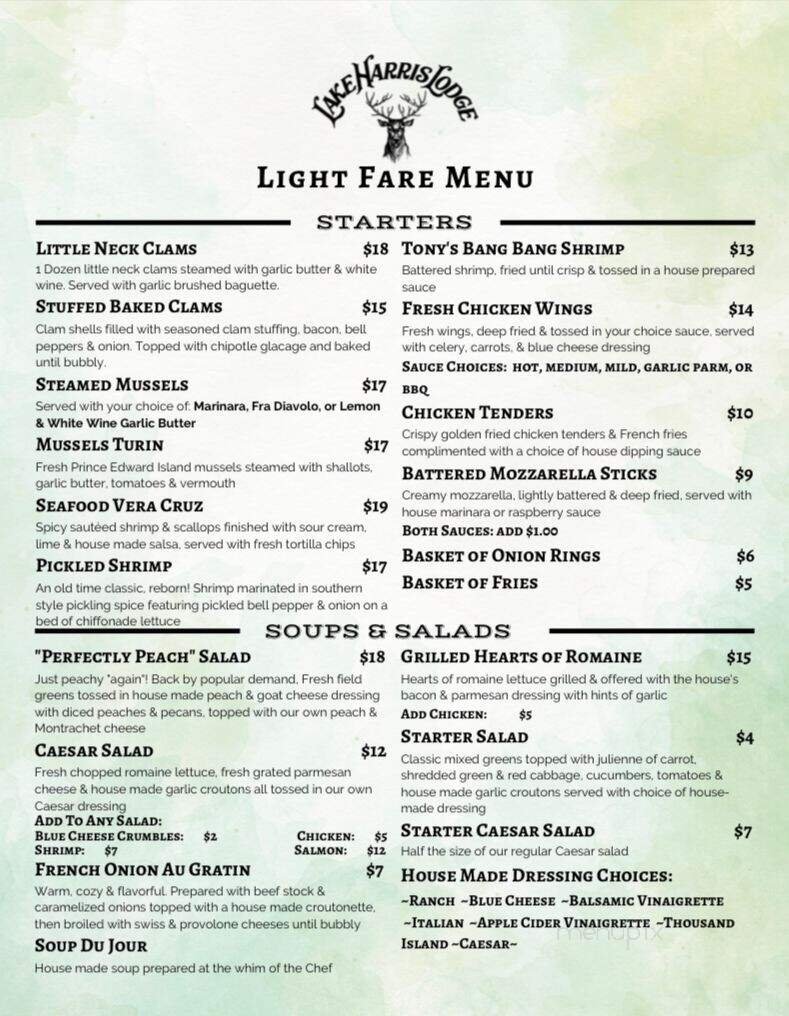 Menu page 1