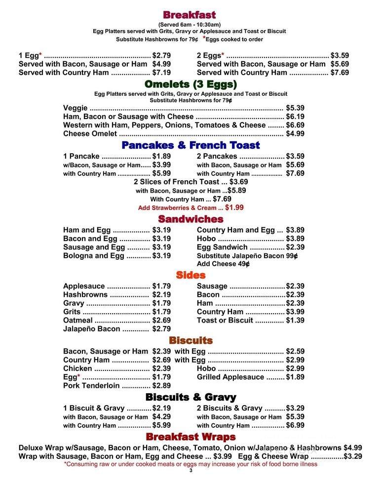 Menu page 2
