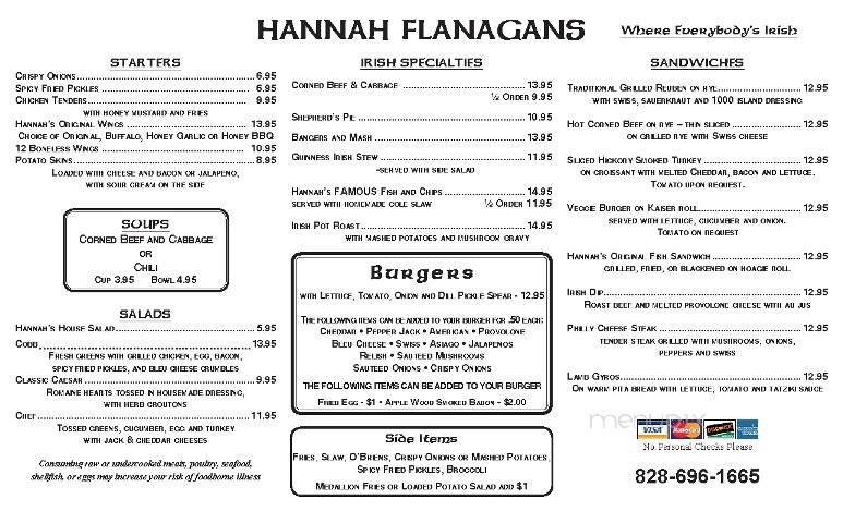Menu page 1