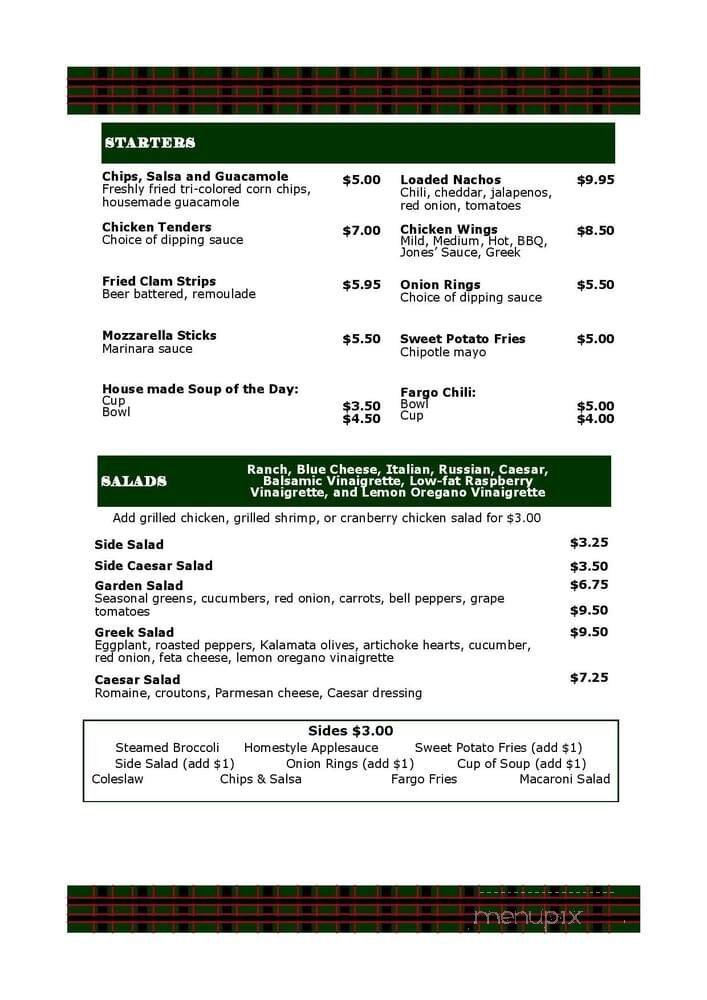 Menu page 1