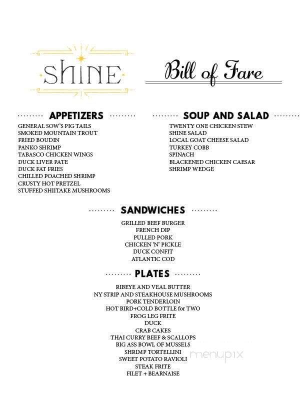 Menu page 1