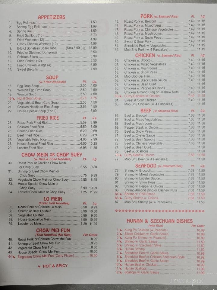 Menu page 1