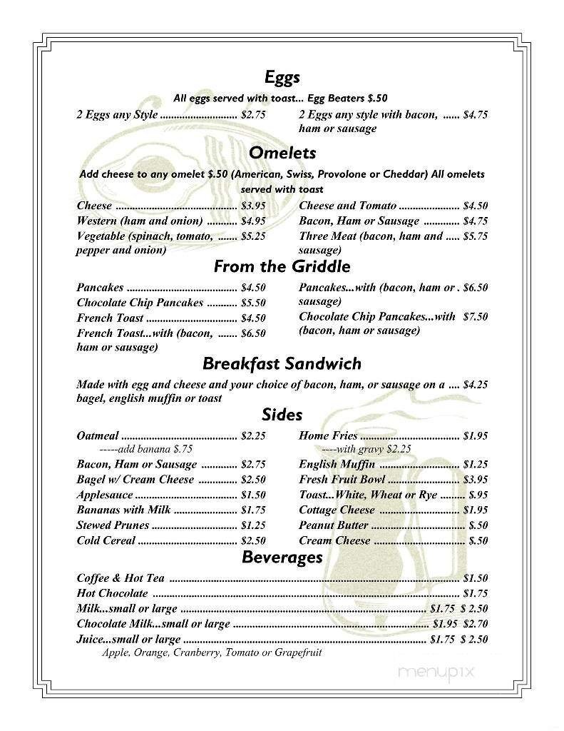 Menu page 1