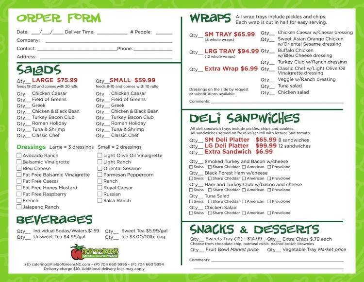 Menu page 1