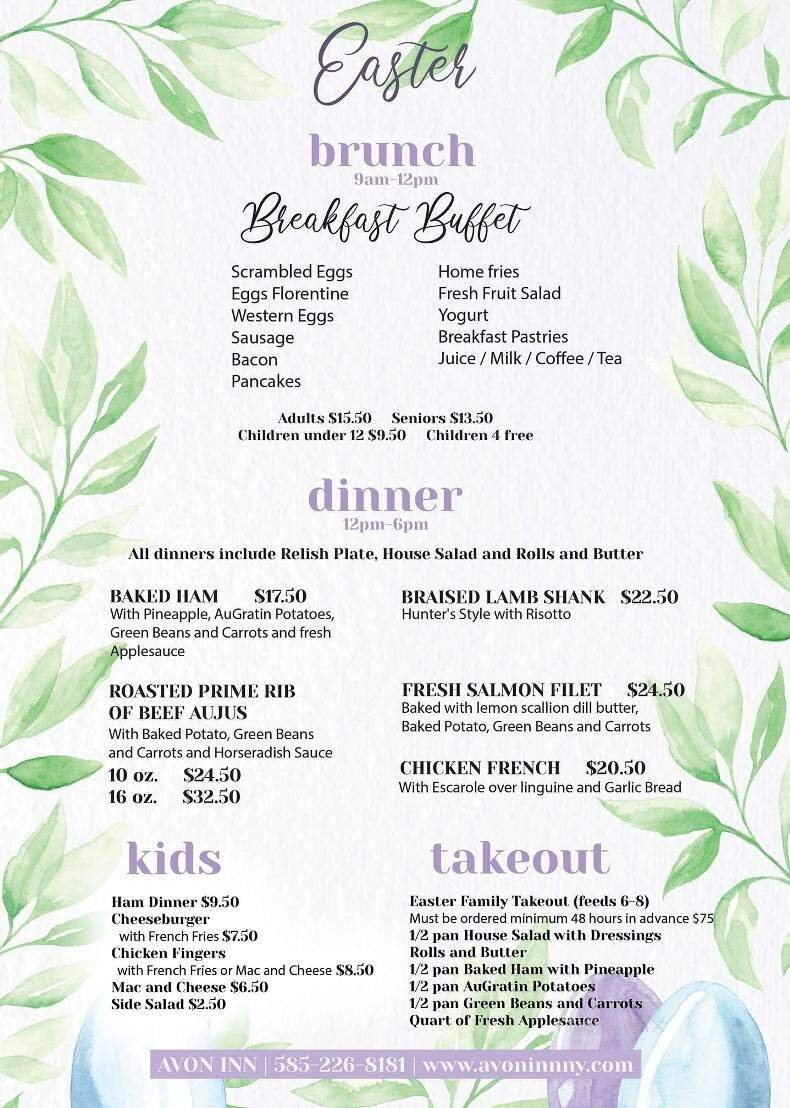 Menu page 1