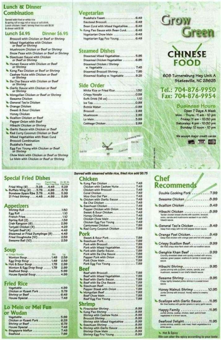 Menu page 1