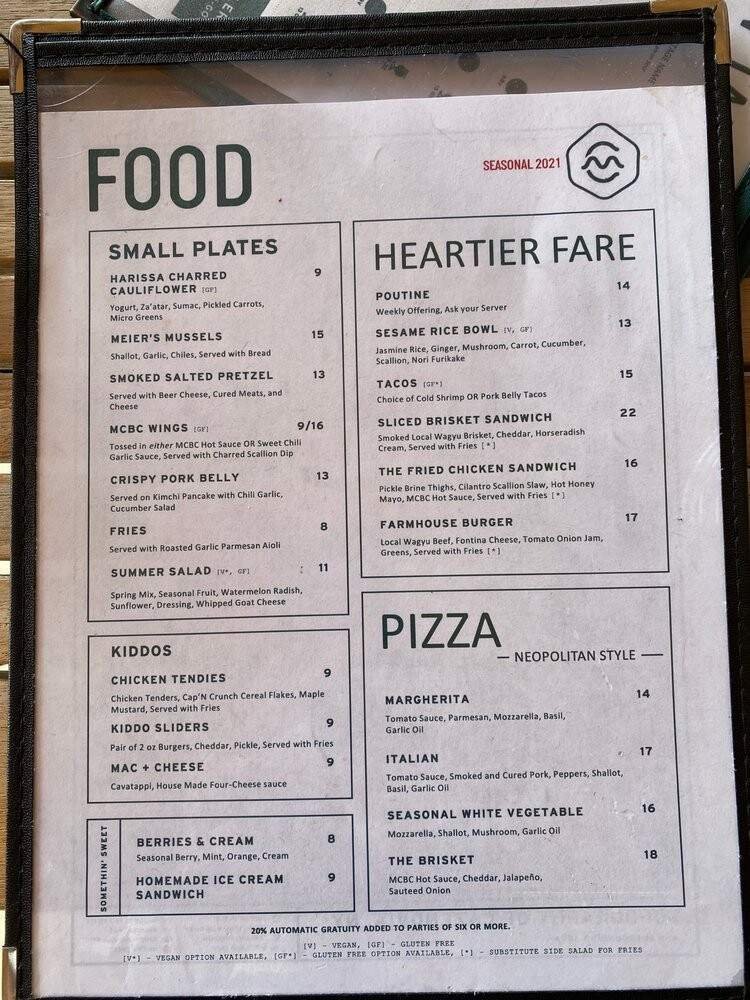 Menu page 1