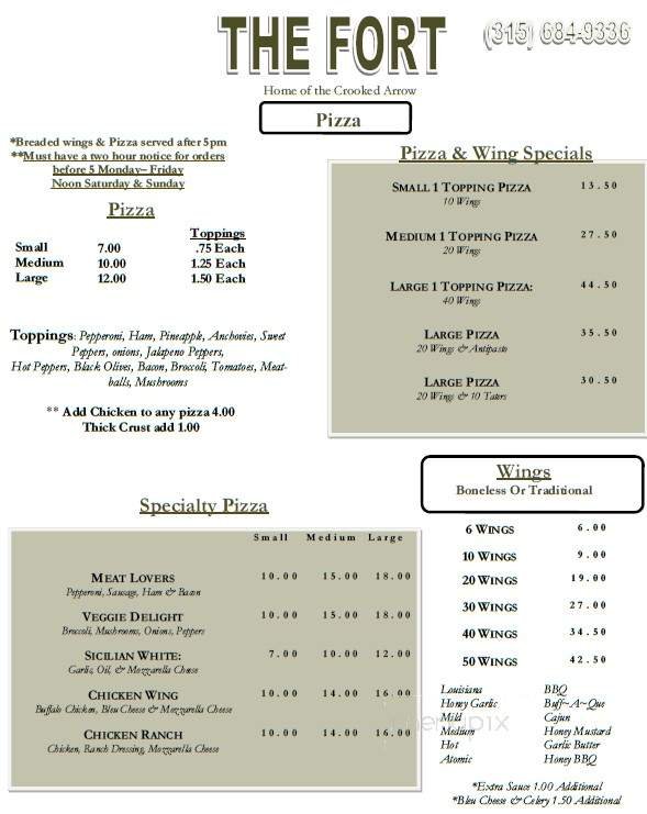 Menu page 1