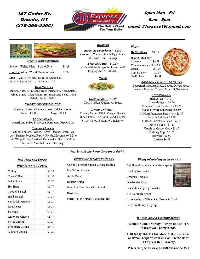 Menu page 1