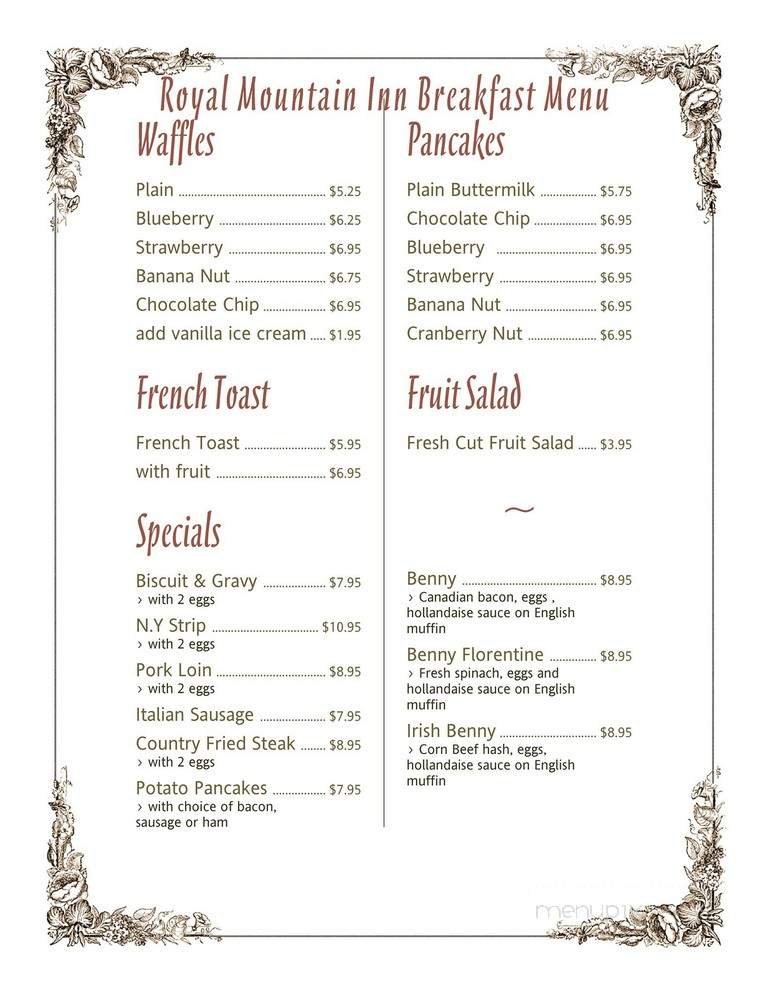 Menu page 2