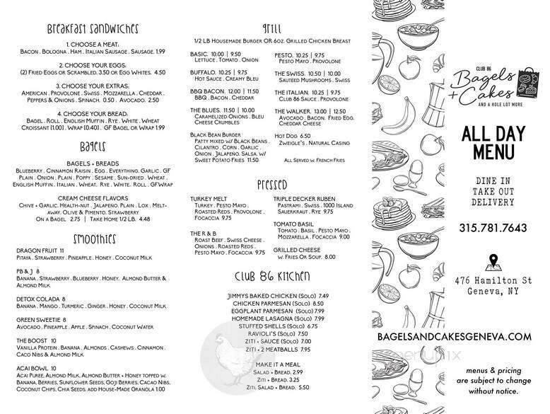 Menu page 1