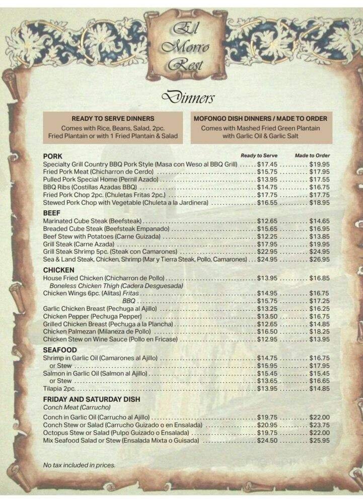 Menu page 2