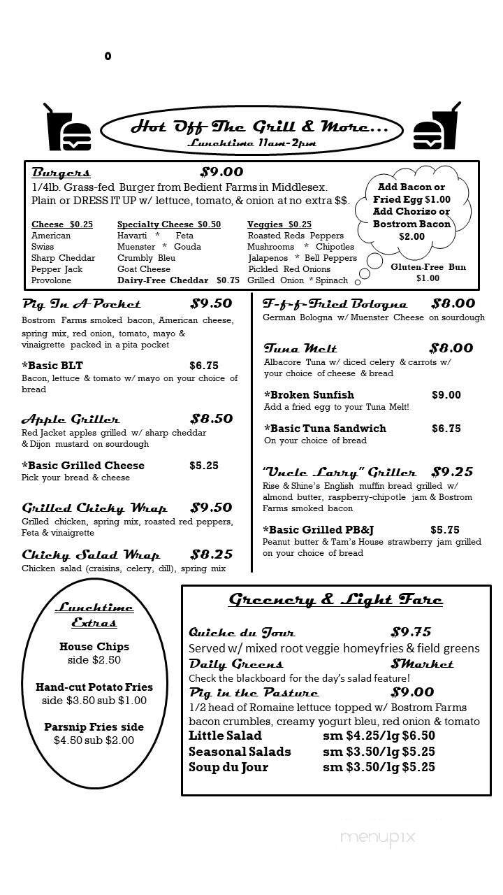 Menu page 1