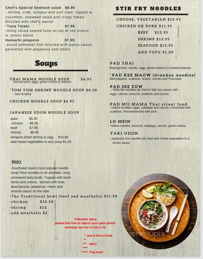 Menu page 1