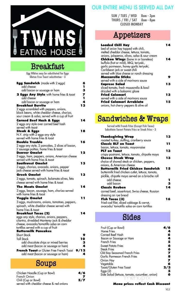 Menu page 1