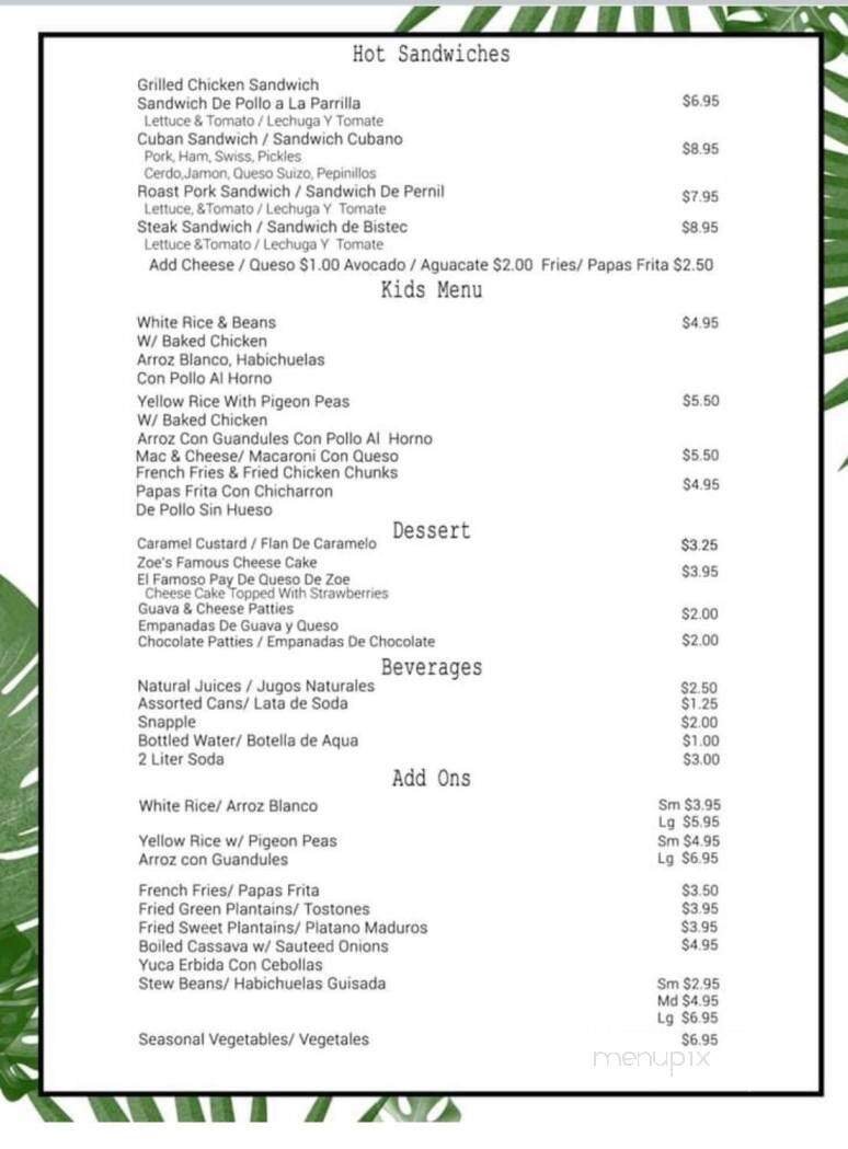 Menu page 2