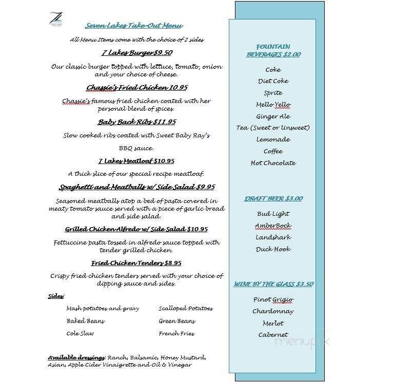 Menu page 1