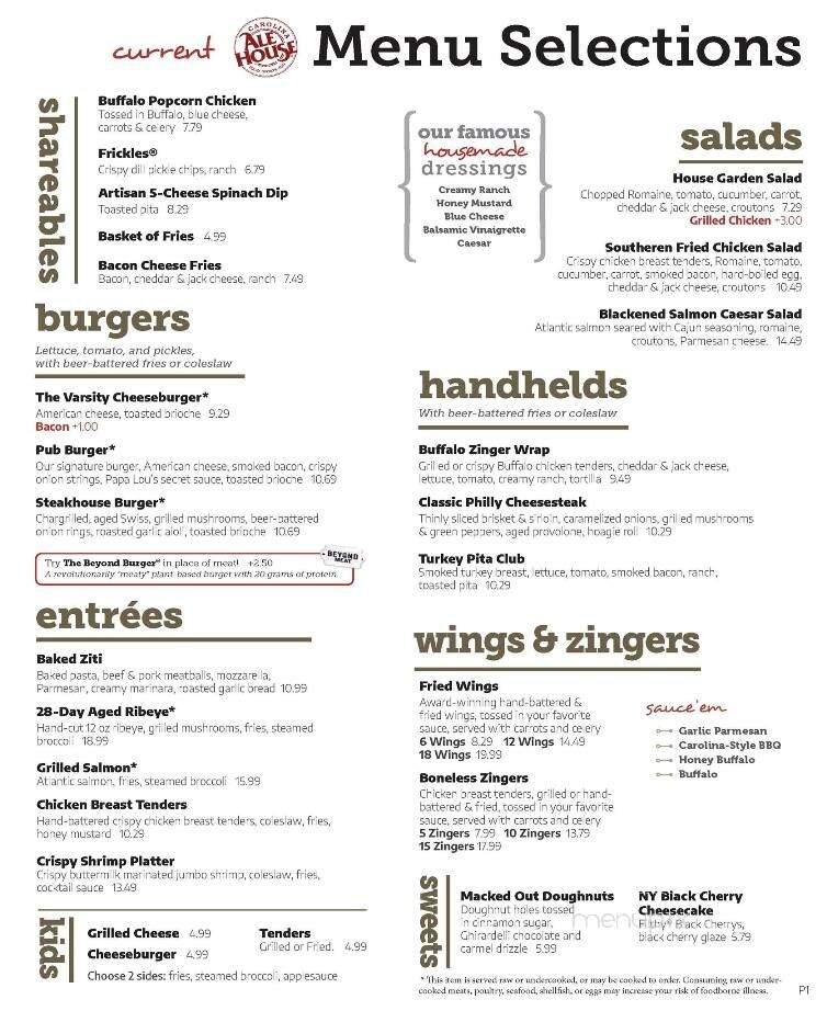 Menu page 1