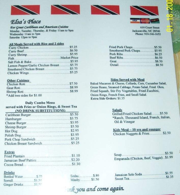 Menu page 2