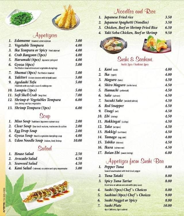 Menu page 2