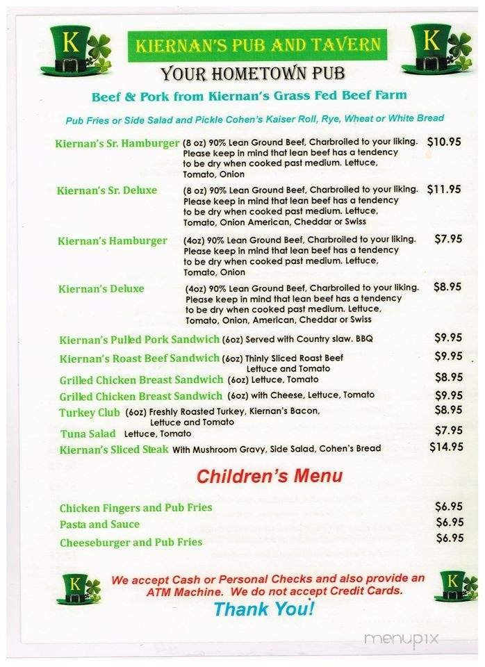 Menu page 1