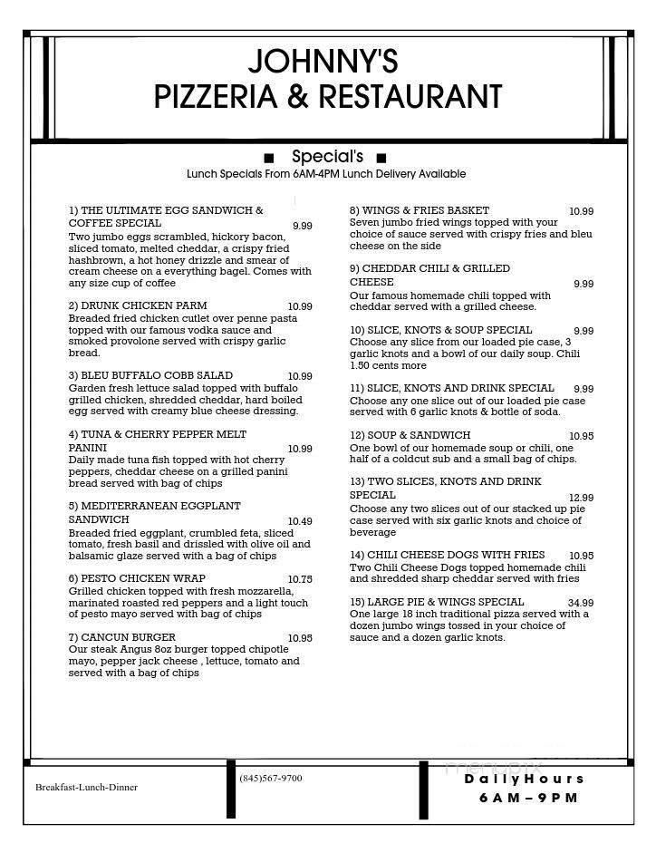 Menu page 1