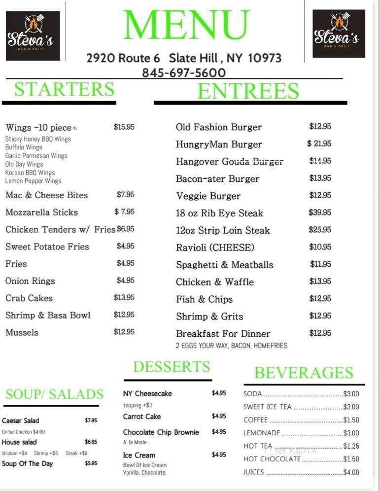 Menu page 1
