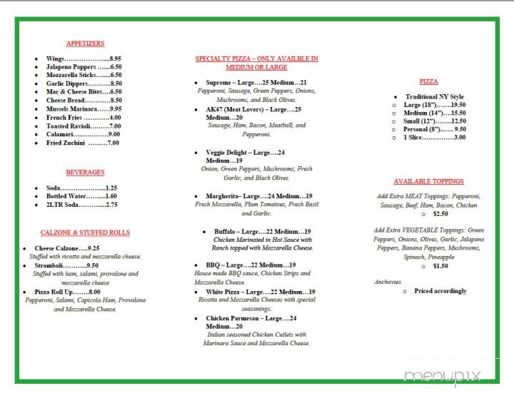Menu page 2