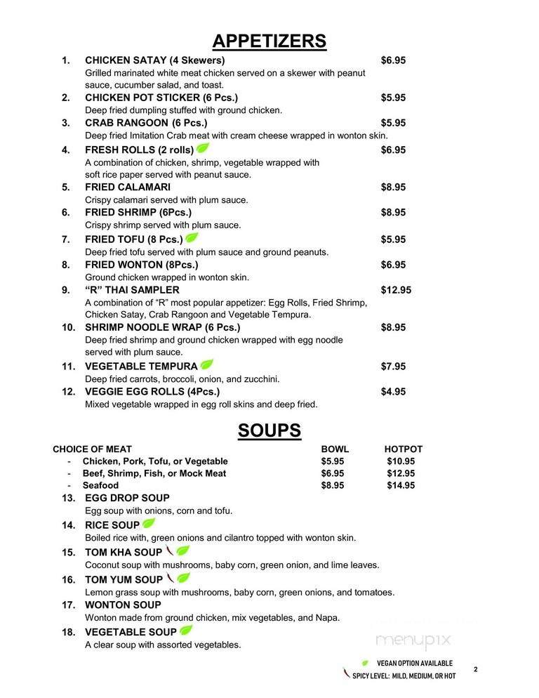 Menu page 2