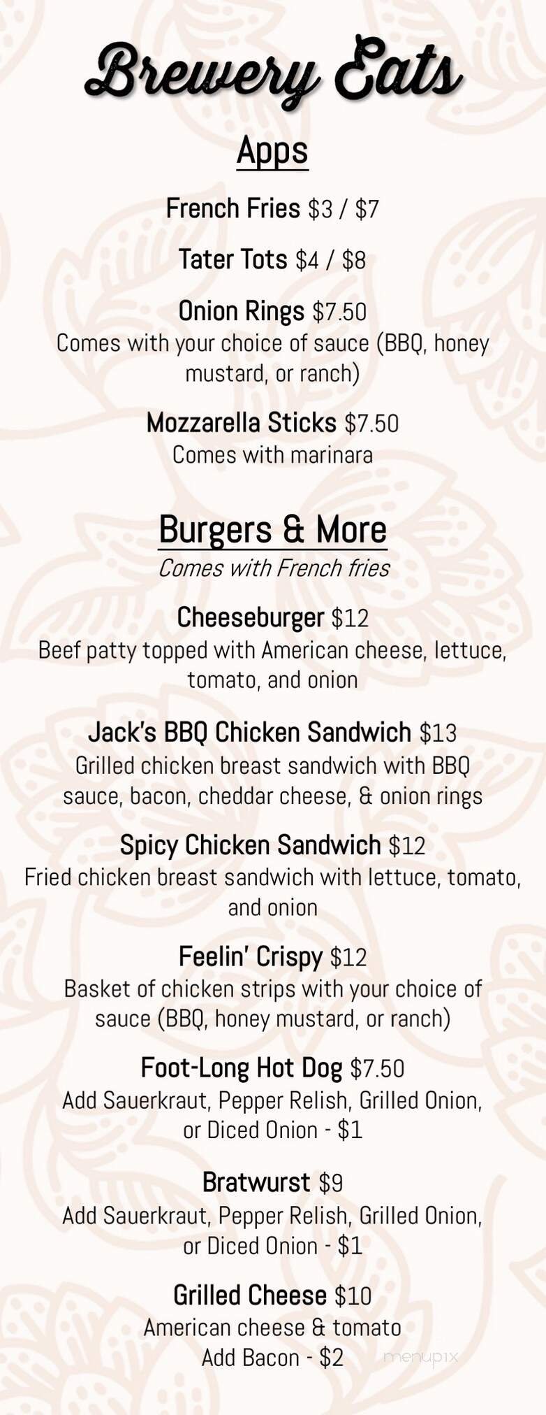 Menu page 1