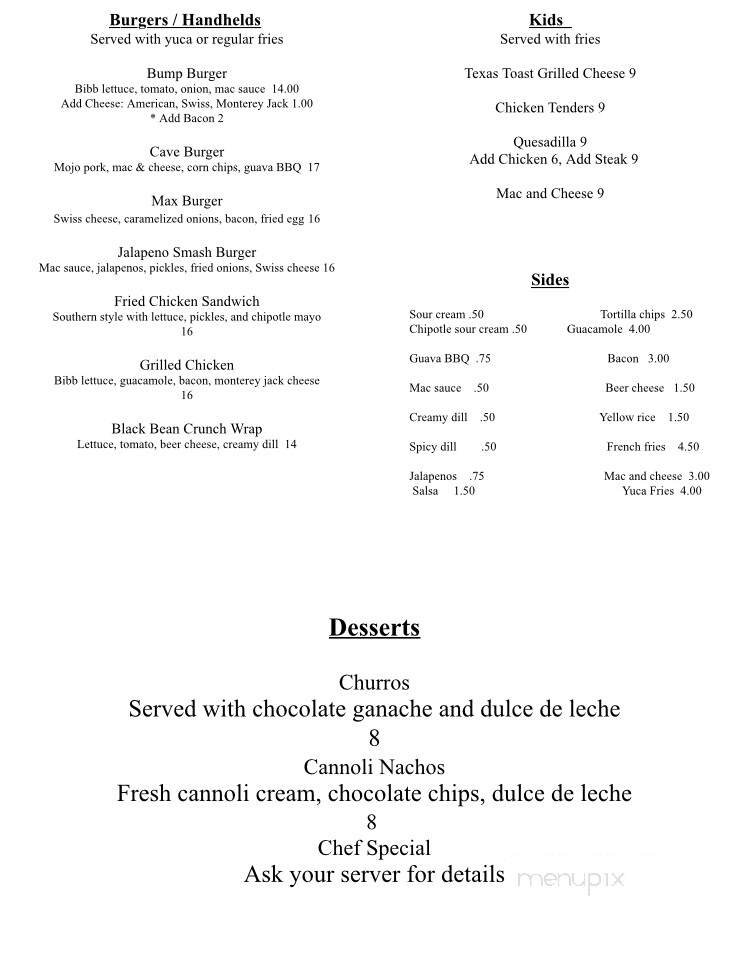 Menu page 1