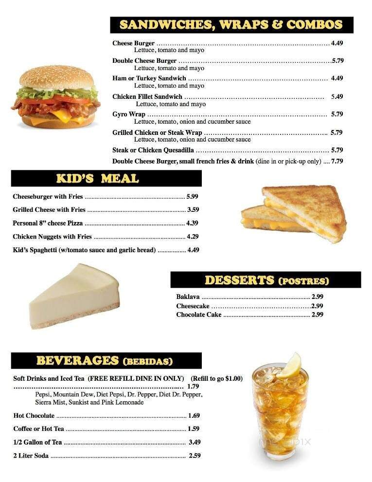Menu page 2