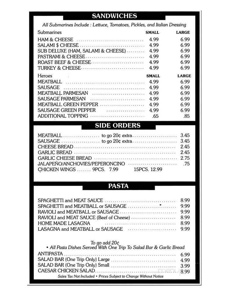 Menu page 3