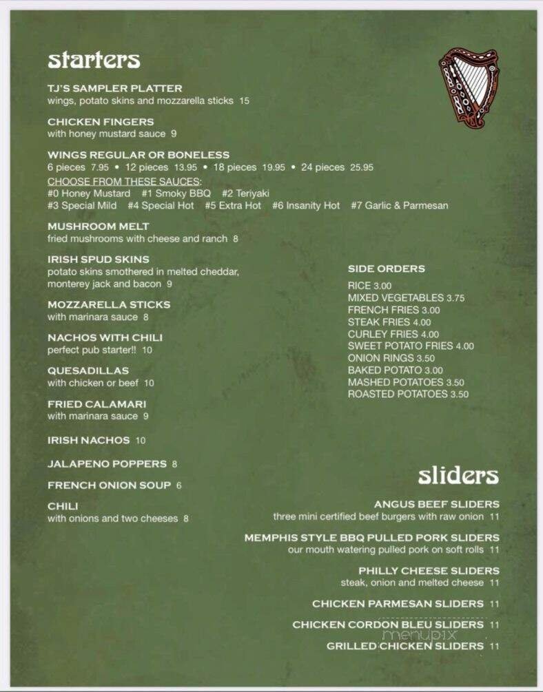 Menu page 1