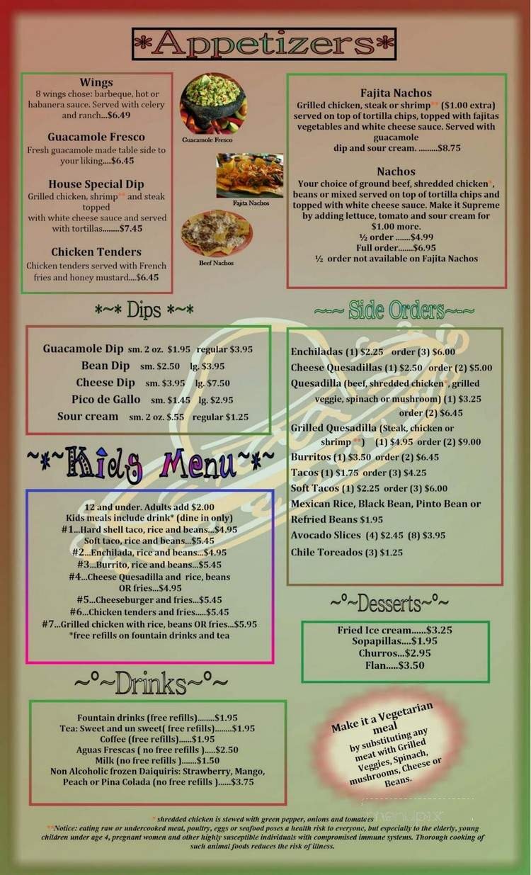 Menu page 2