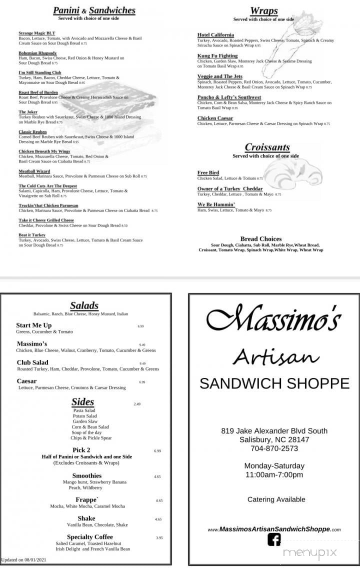 Menu page 1