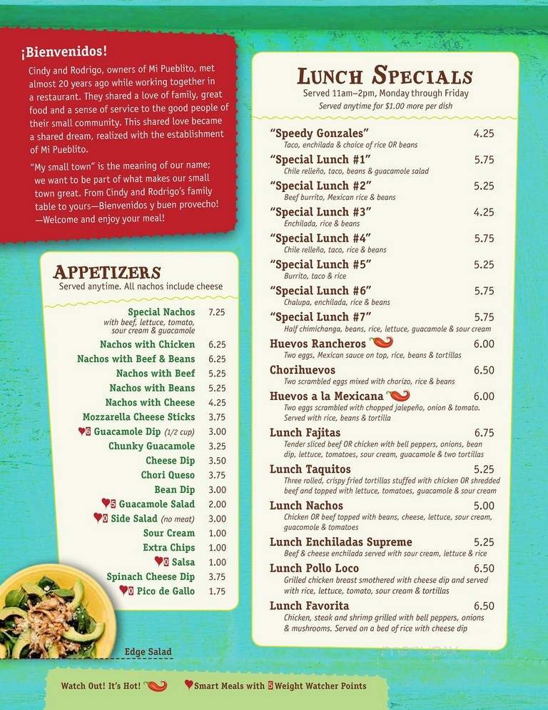 Menu page 1