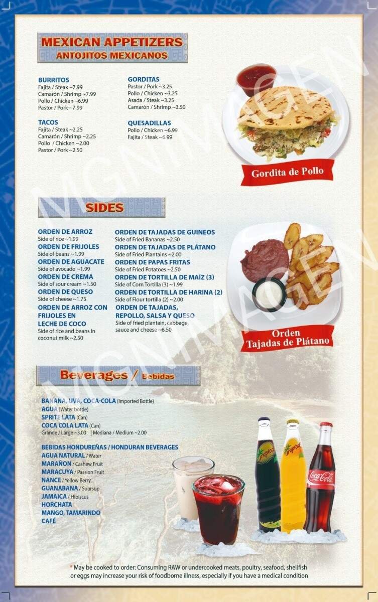 Menu page 1