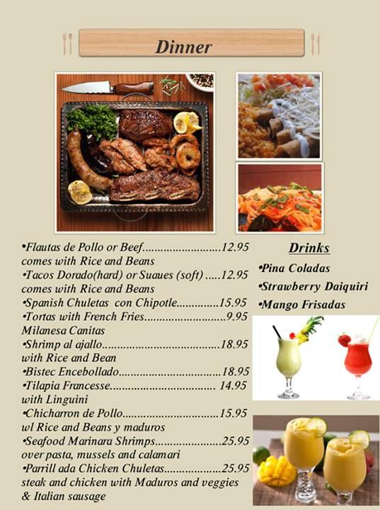 Menu page 1