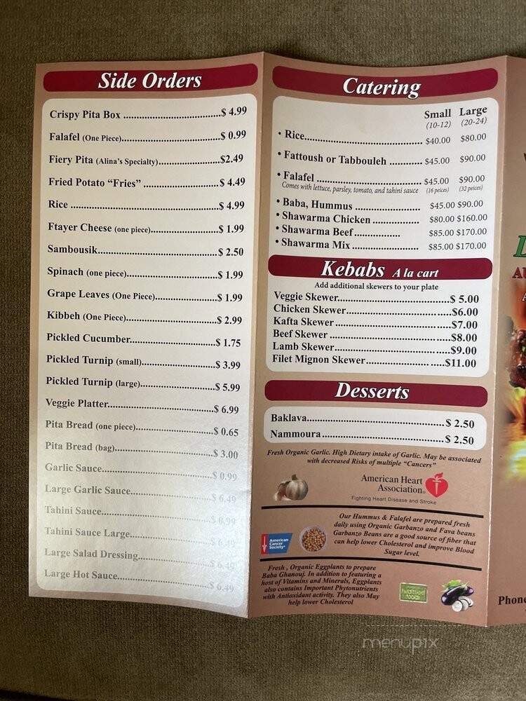 Menu page 1