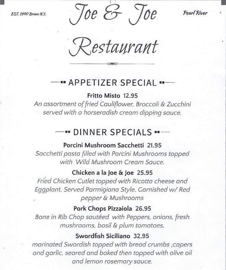 Menu page 1
